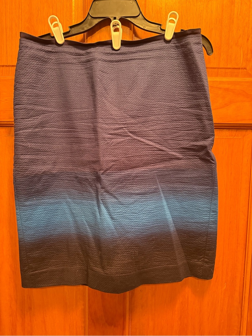LOFT Ombre Navy to Teal Pencil Skirt